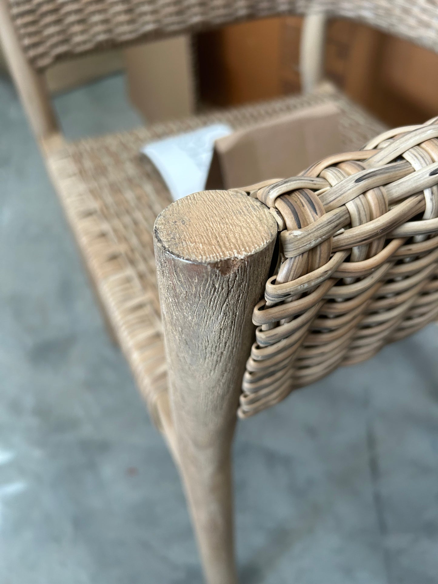 John Lewis Burford Garden Woven Dining Chairs, Set of 2 Acacia Wood Natural