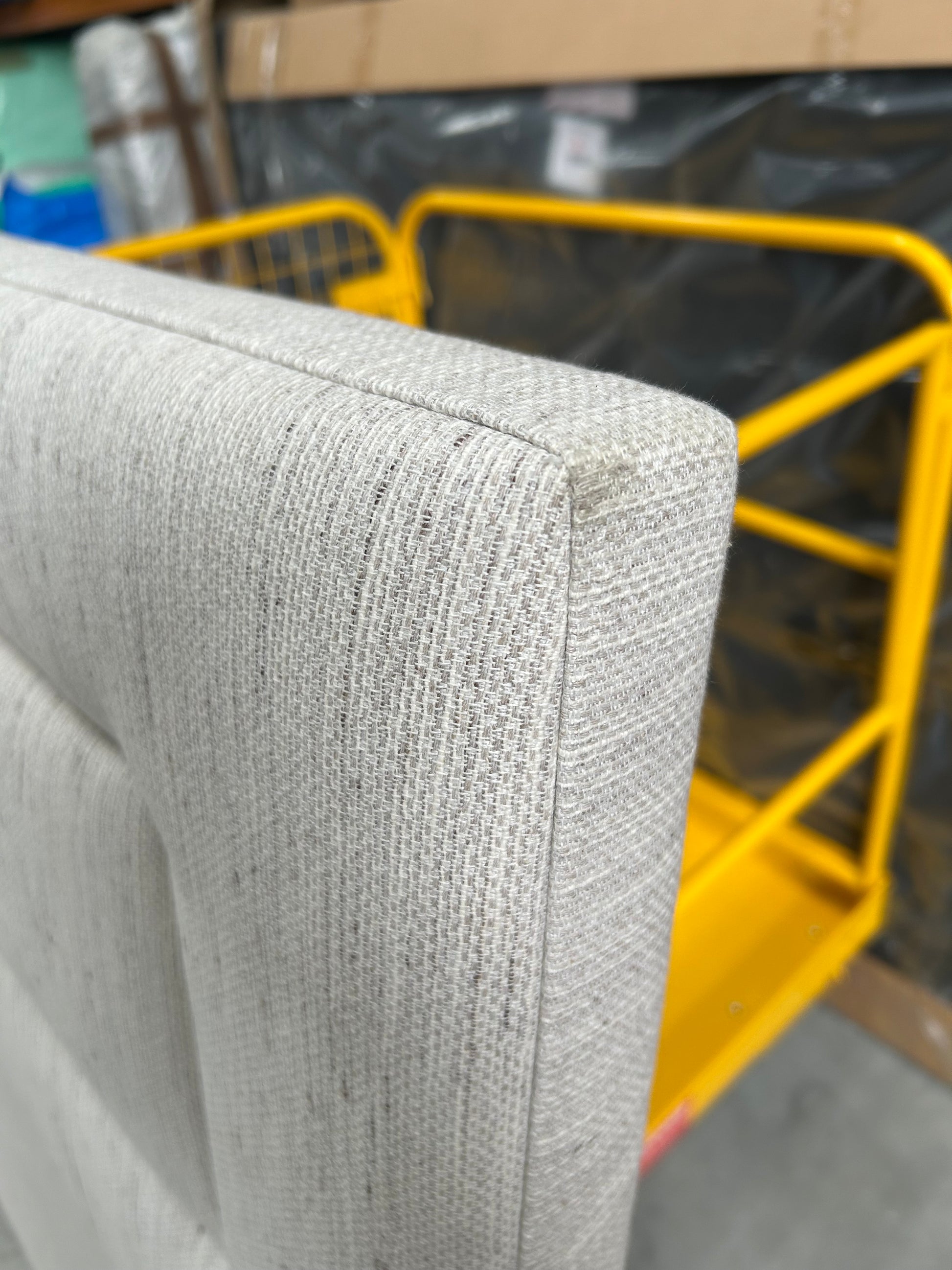 Vispring Juliet Full Depth Upholstered Headboard King Size Faux Suede Mink