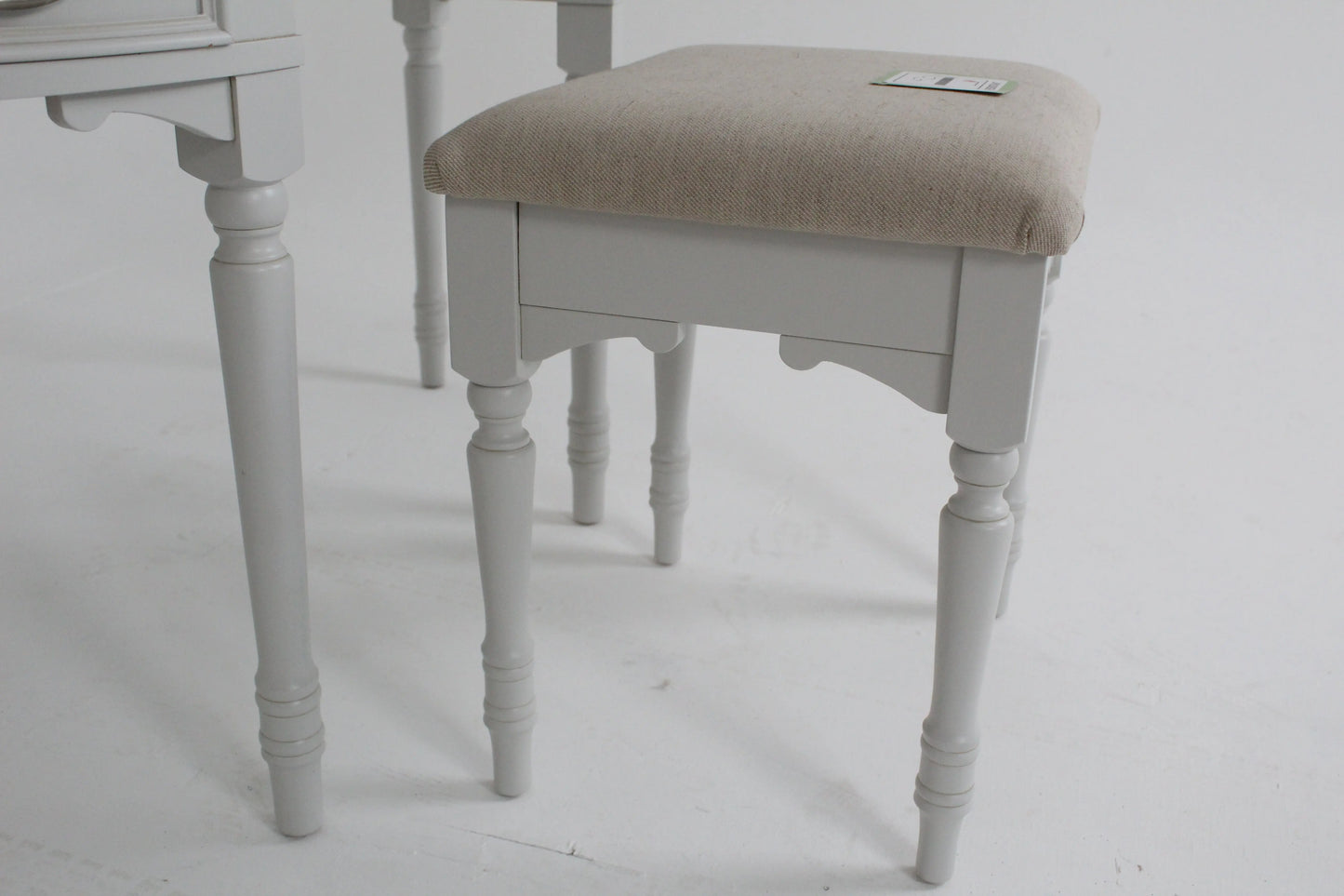 Laura Ashley Clifton Dressing Table and Stool Set, Grey 