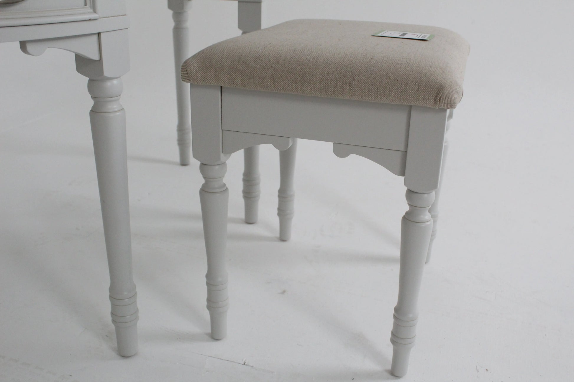 Laura Ashley Clifton Dressing Table and Stool Set, Grey 