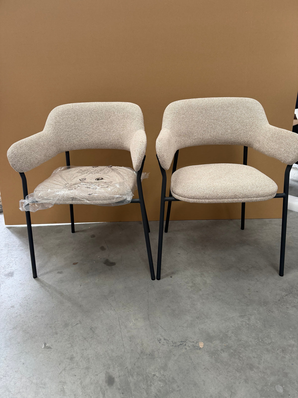 John Lewis Wise Dining Armchair, Set of 2, Taupe Kitchen
