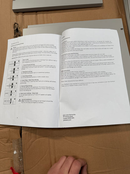 John Lewis Ridge 2 Door Cabinet Grey