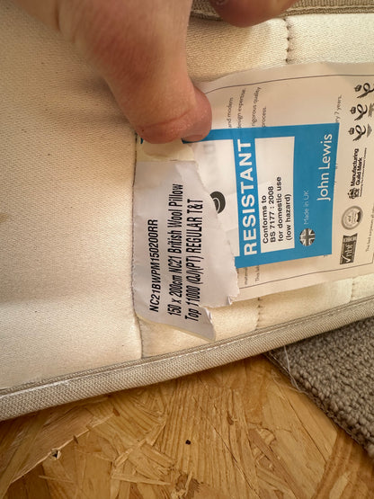 John Lewis British Natural Collection Herdwick 11000 Mattress, Regular Tension, King Size