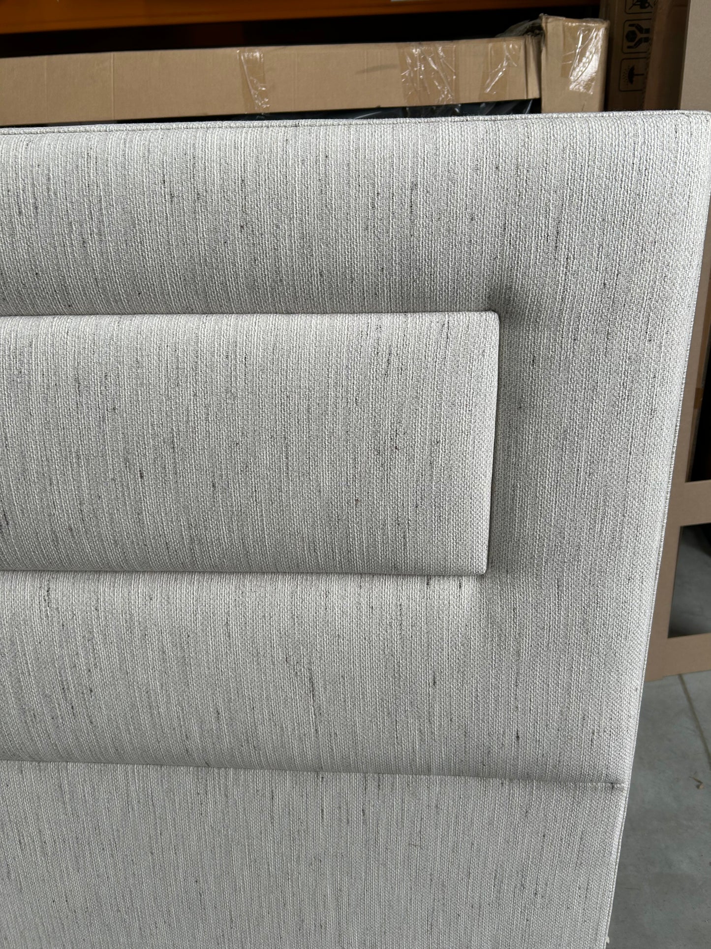 Vispring Juliet Full Depth Upholstered Headboard King Size Faux Suede Mink