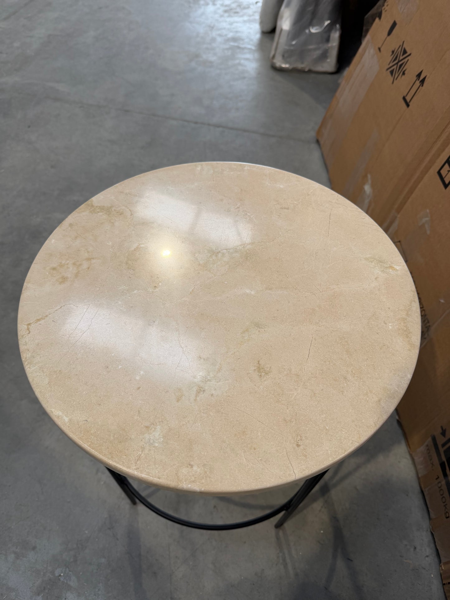 John Lewis Pin Side Table, Natural/Black