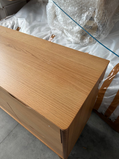 John Lewis Bow 6 Drawer Chest  Natural