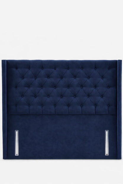 John Lewis Harlow Full Depth Headboard, Double, Deep Velvet Royal Blue