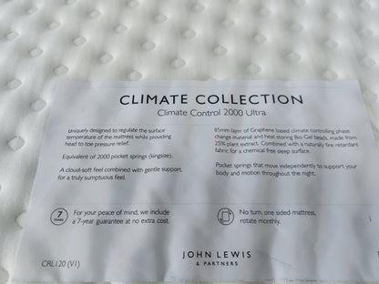 John Lewis Climate Collection 2000 Ultra Mattress, Soft/Medium King Size