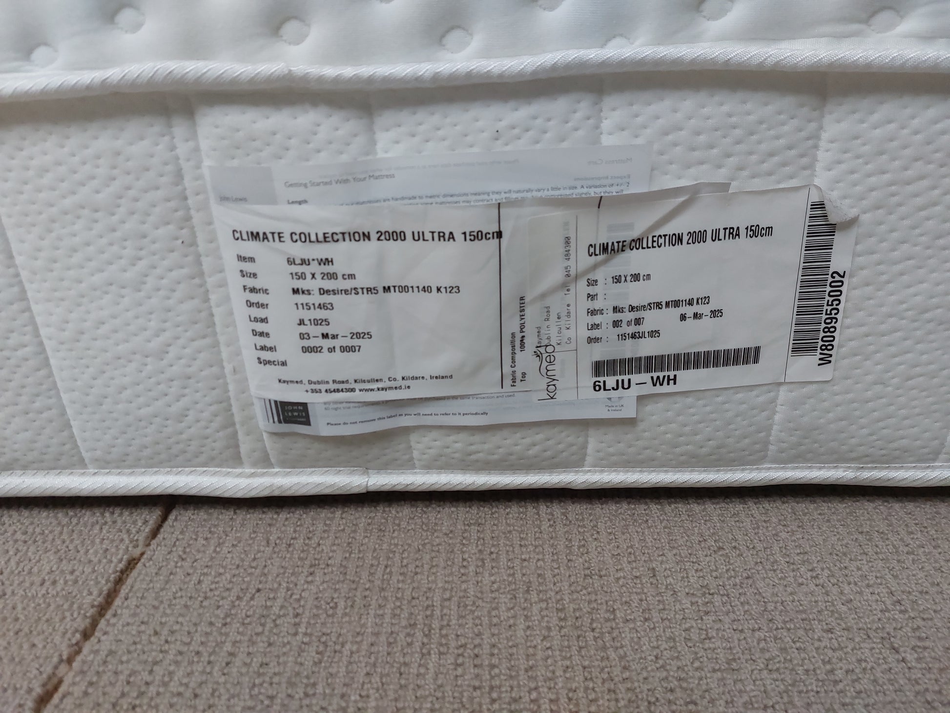 John Lewis Climate Collection 2000 Ultra Mattress, Soft/Medium King Size