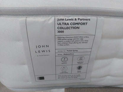 John Lewis Ultra Comfort Collection 3000 Pillowtop Mattress, Medium/Firm Tension, King Size