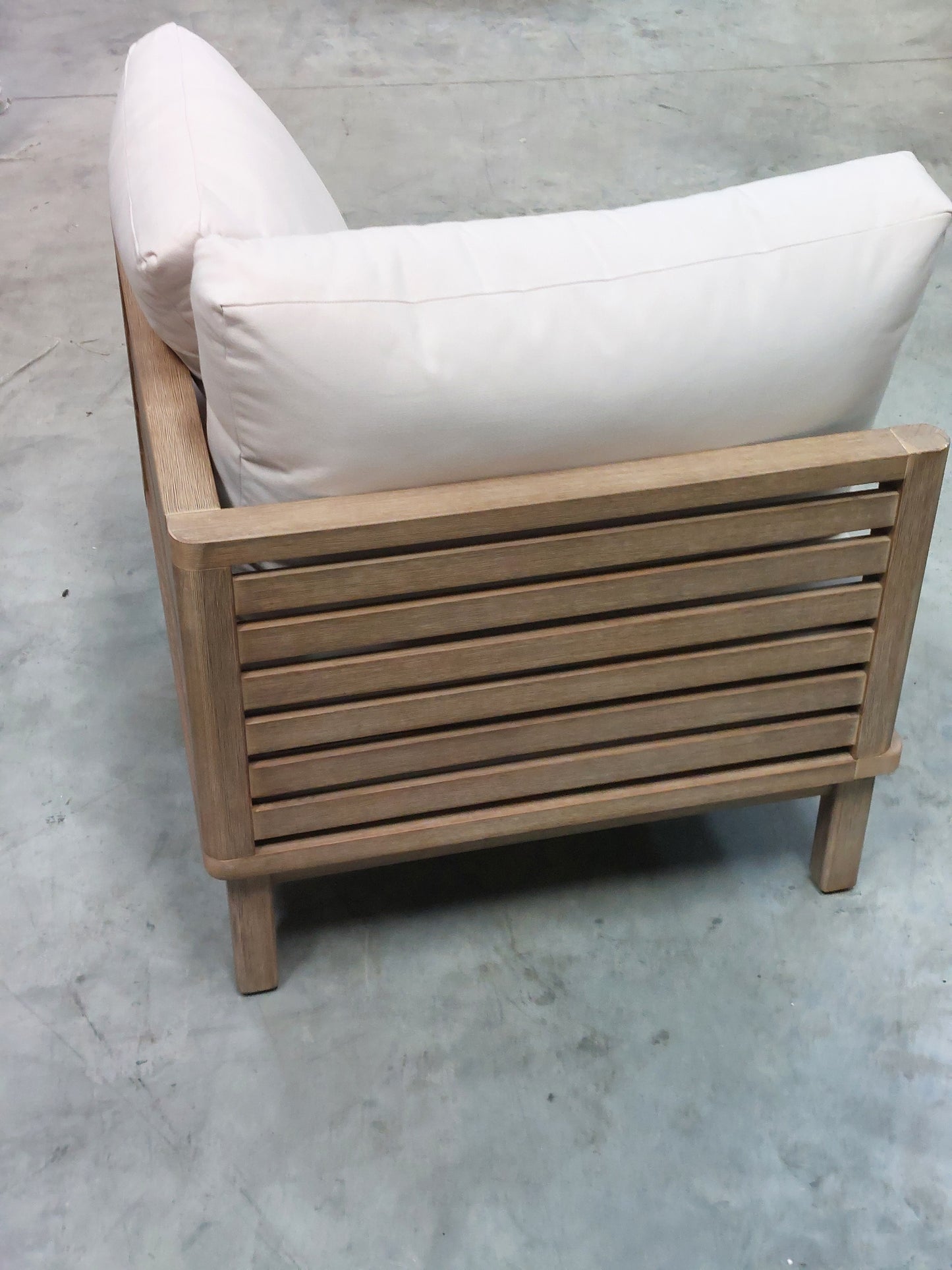 John Lewis Coast Eucalyptus Wood Garden Corner Unit Chair, Brushed Wood