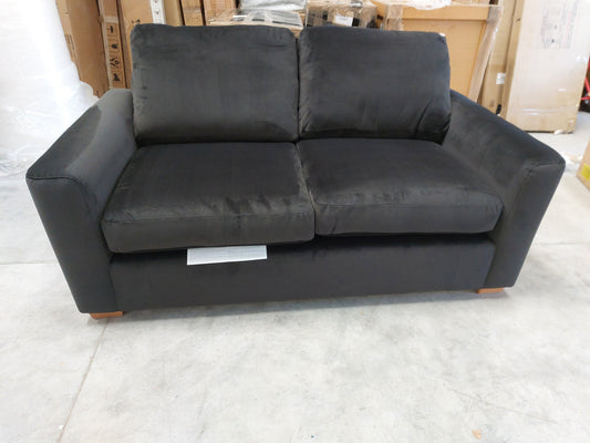 John Lewis Oliver II Small 2 Seater Sofa Black Velvet