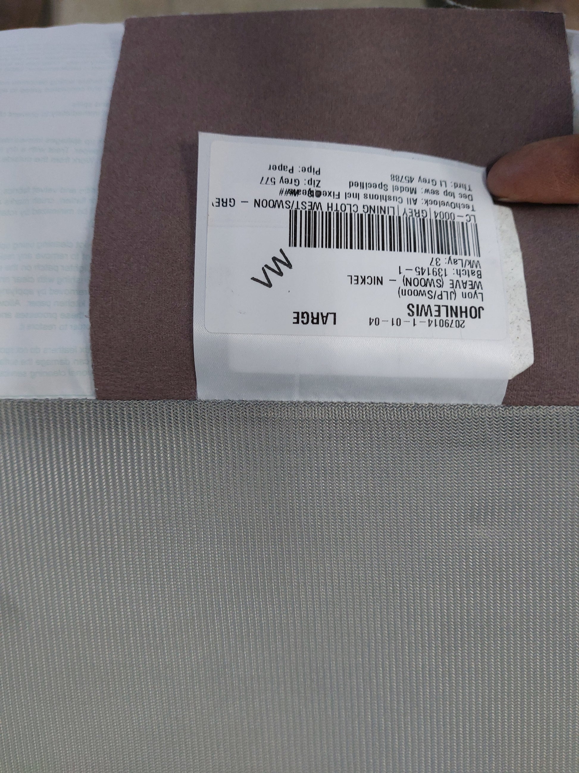 John Lewis + Swoon Lyon Large 2 Seater Sofa, Dark Leg, Weave Nickle Grey