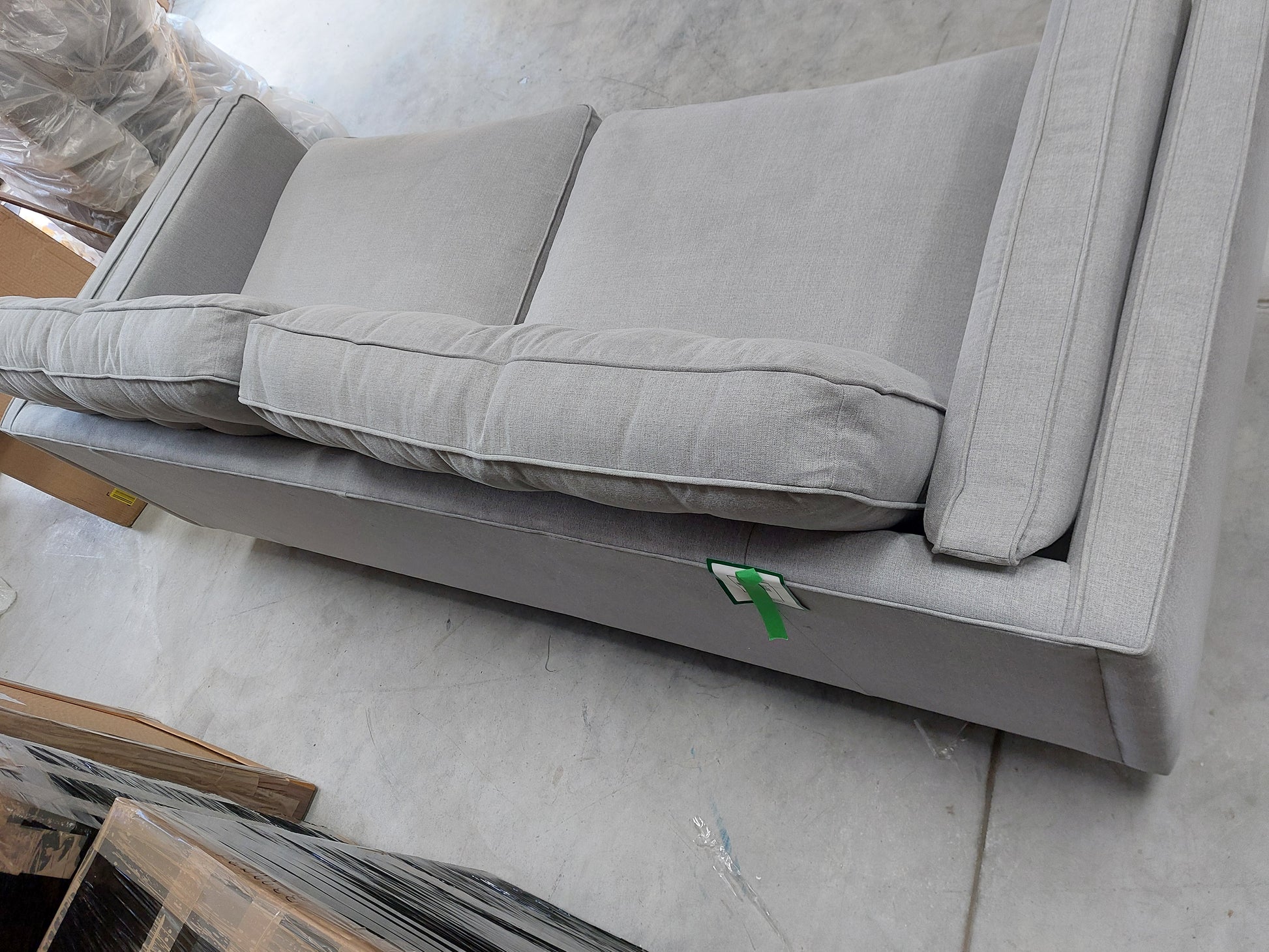 John Lewis + Swoon Lyon Large 2 Seater Sofa, Dark Leg, Weave Nickle Grey