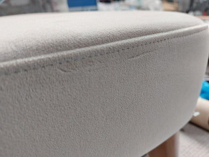 John Lewis Bergen II Footstool Easy Clean Eco Velvet Natural