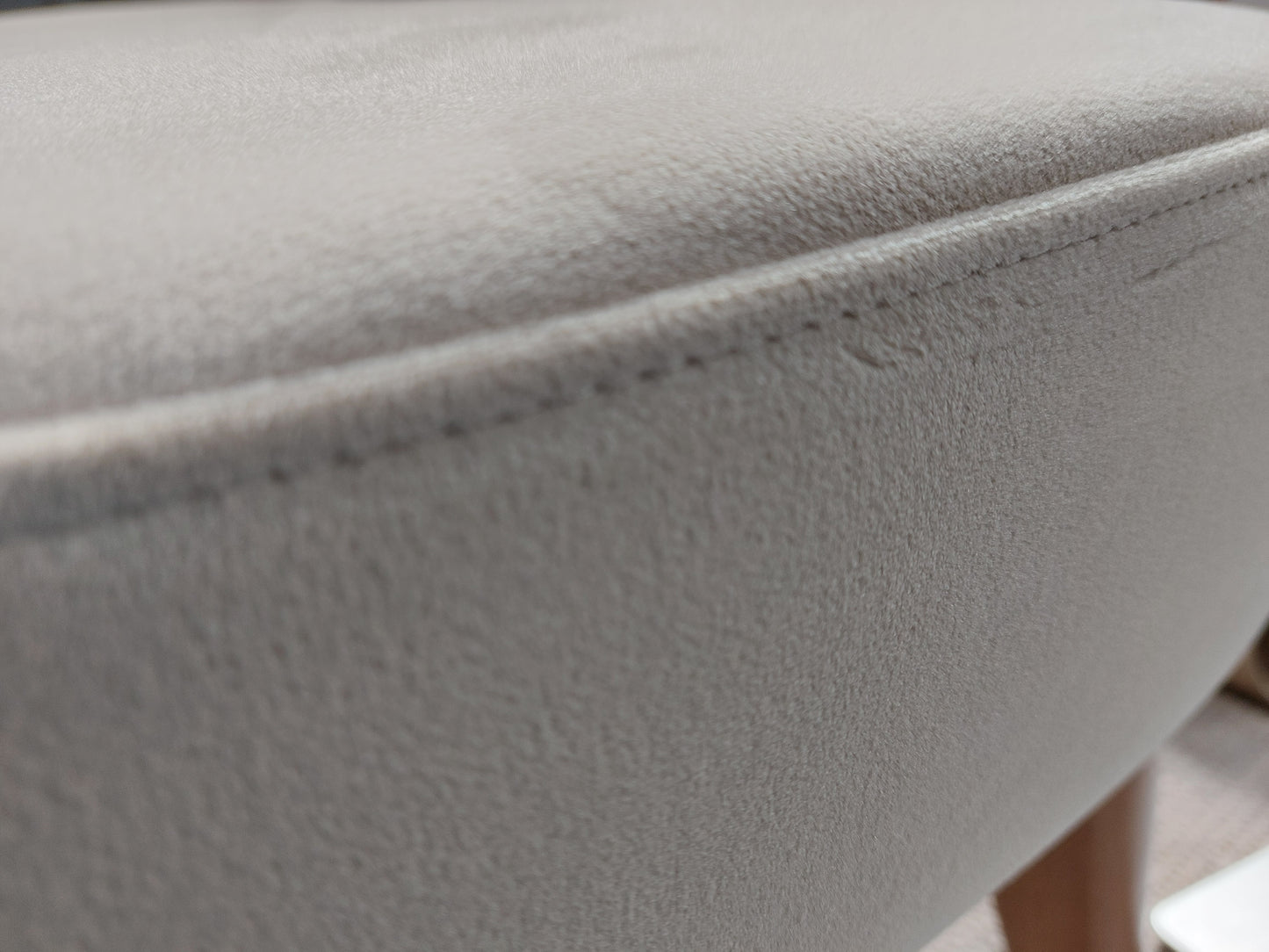 John Lewis Bergen II Footstool Easy Clean Eco Velvet Natural