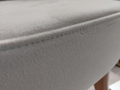 John Lewis Bergen II Footstool Easy Clean Eco Velvet Natural