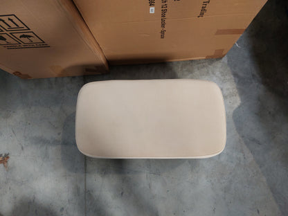 John Lewis Bergen II Footstool Easy Clean Eco Velvet Natural