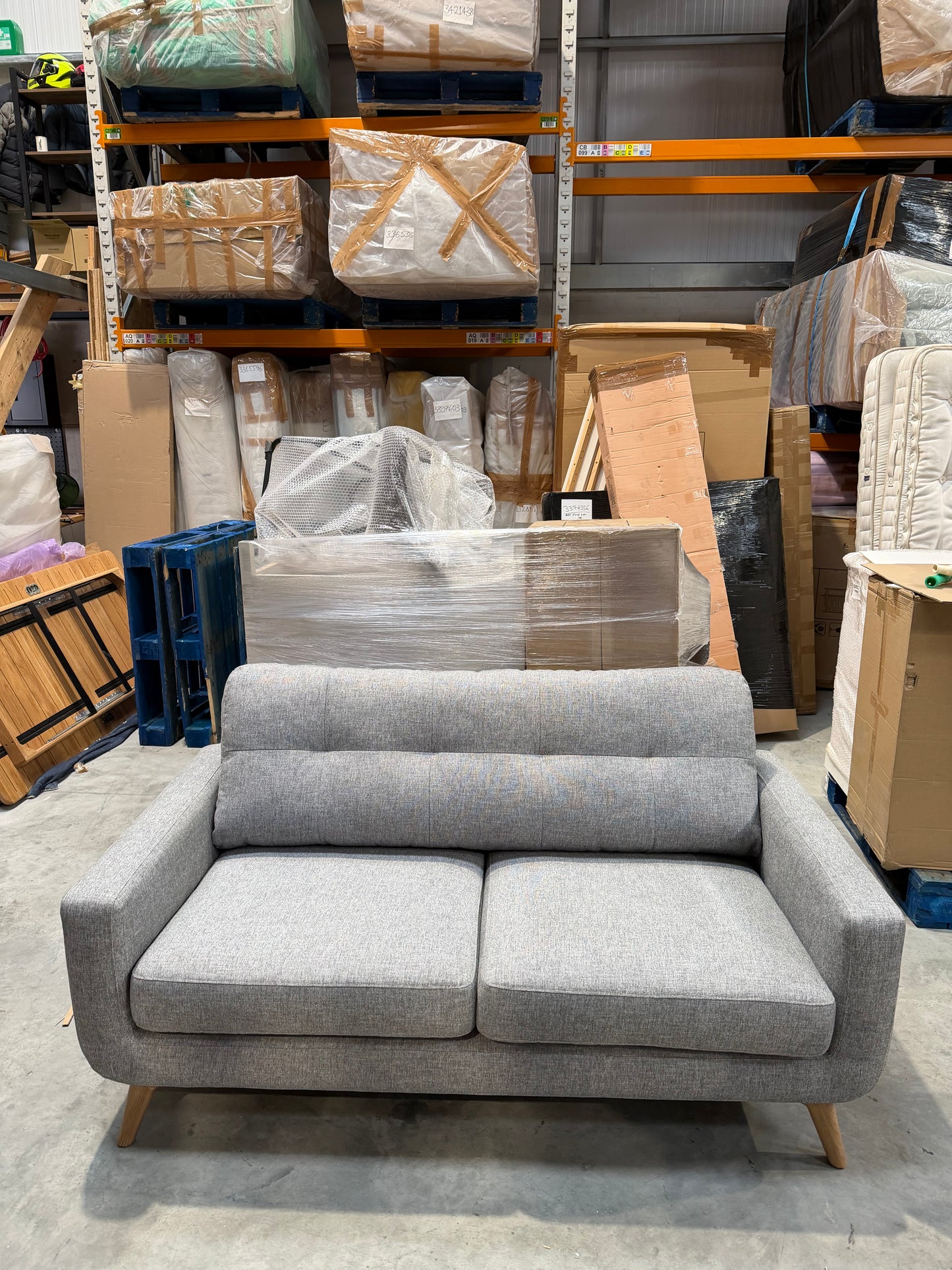 John Lewis Barbican Medium 2 Seater Sofa Aquaclean Connie Grey