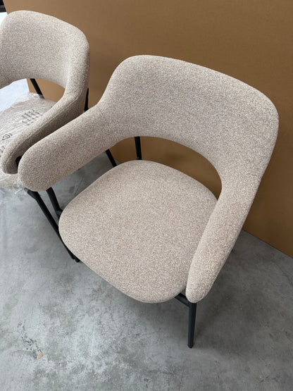 John Lewis Wise Dining Armchair, Set of 2, Taupe Kitchen