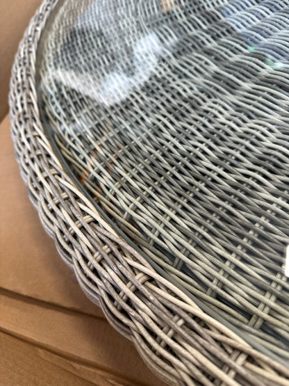 John Lewis Dante 4-Seater Round Glass Garden Dining Table