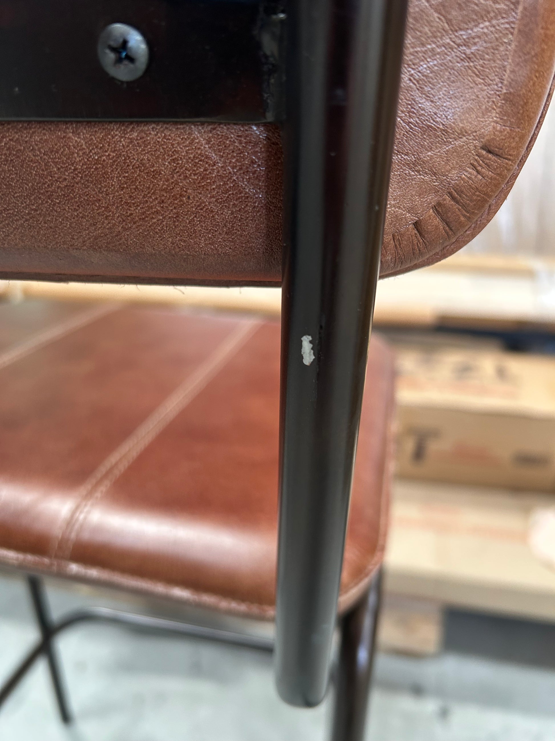 nkuku Ukari Counter Chair Chocolate Brown - LIST