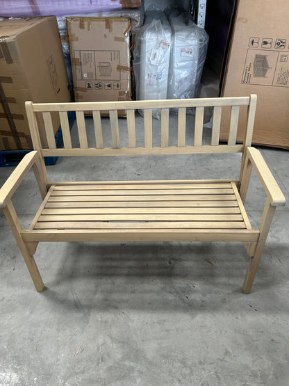John Lewis Acacia Wood Foldable 2-Seater Garden Bench, Natural