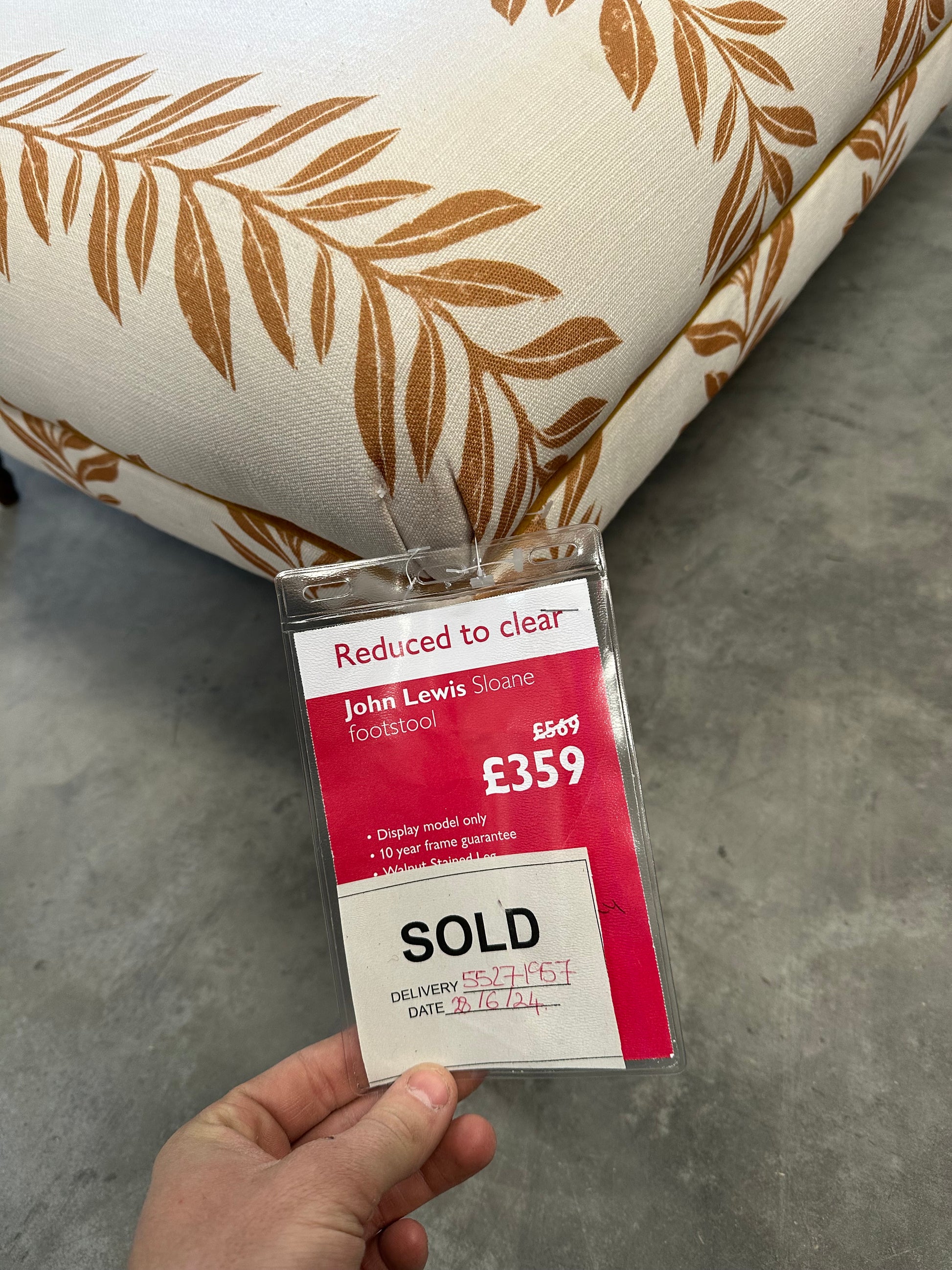 John Lewis Sloane Footstool Norah