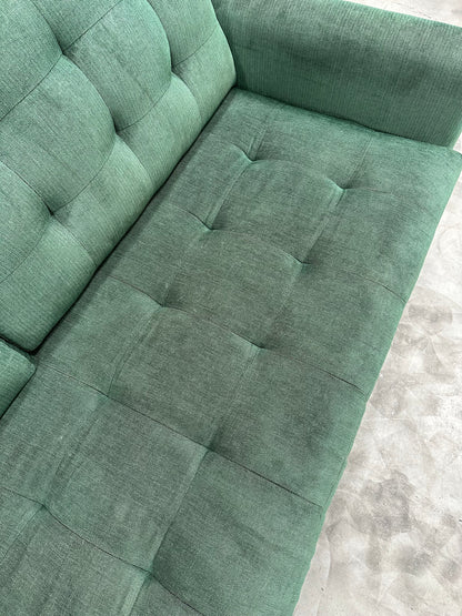 John Lewis Draper II Large 3 Seater Sofa, Dark Leg, Alpine Green