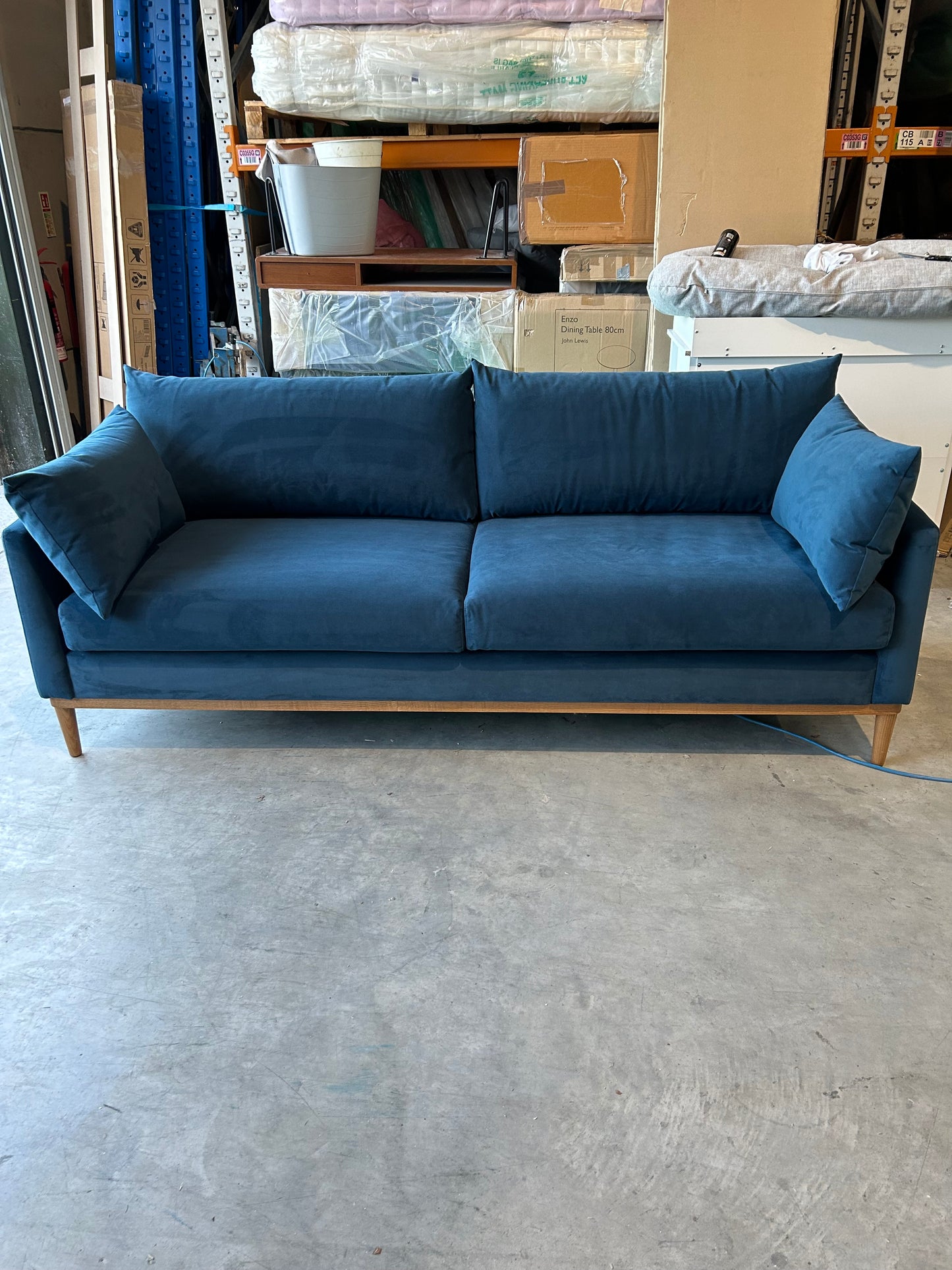Swyft Model X01 Large 3 Seater Sofa Velvet Teal