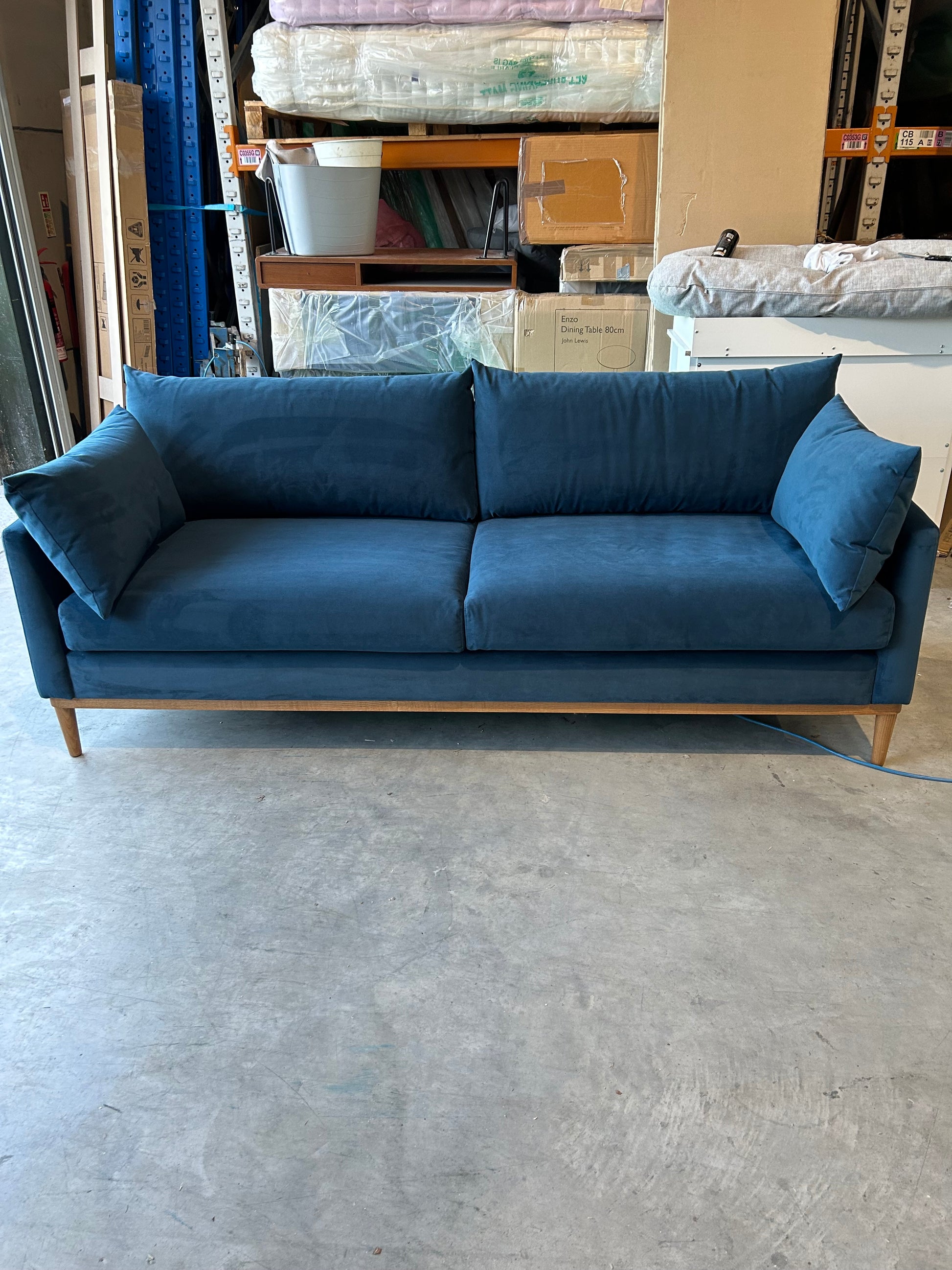 Swyft Model X01 Large 3 Seater Sofa Velvet Teal