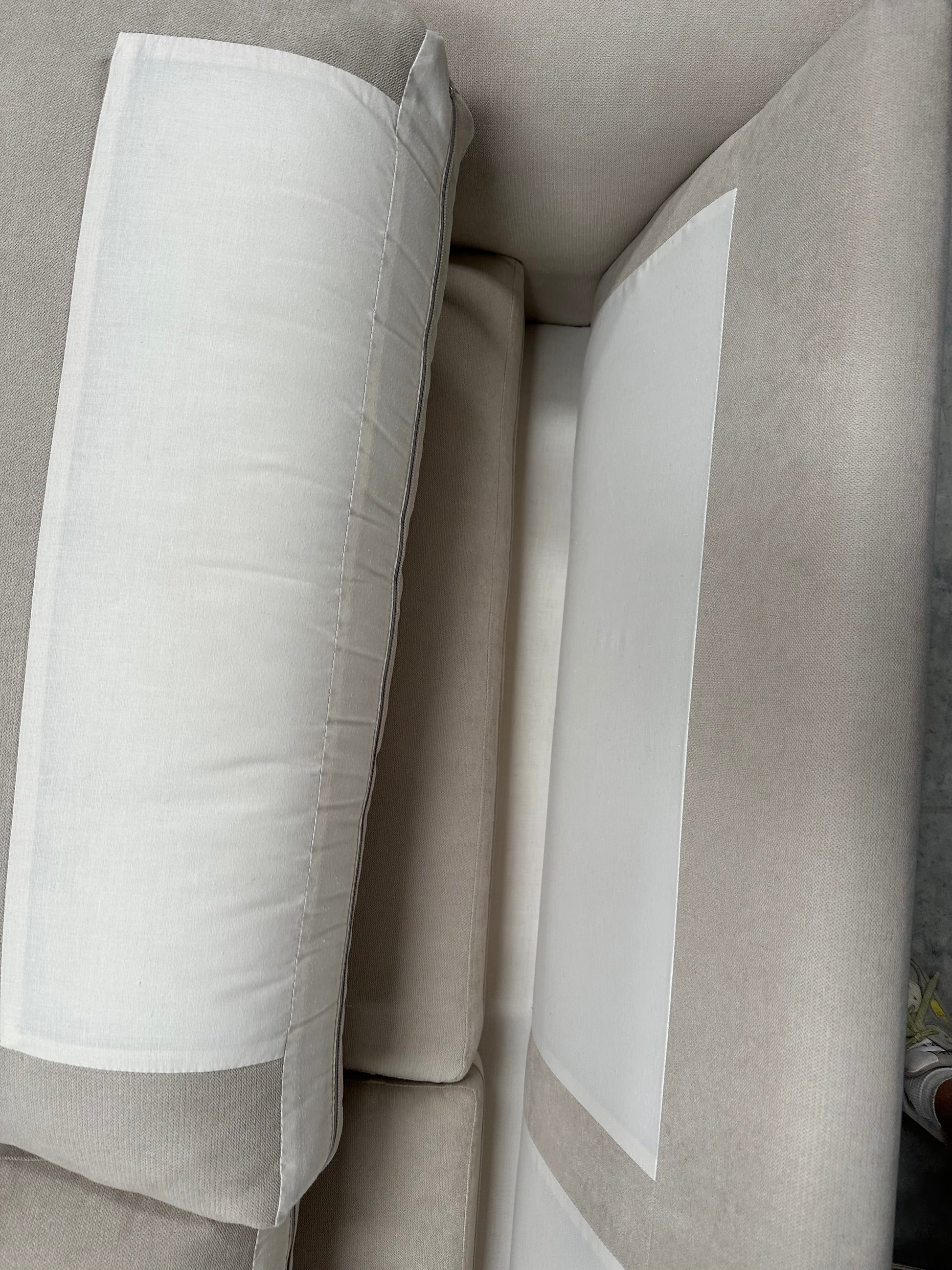 John Lewis Clover Large 3 Seater Sofa, Light Leg, Fine Chenille Natural