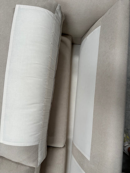 John Lewis Clover Large 3 Seater Sofa, Light Leg, Fine Chenille Natural