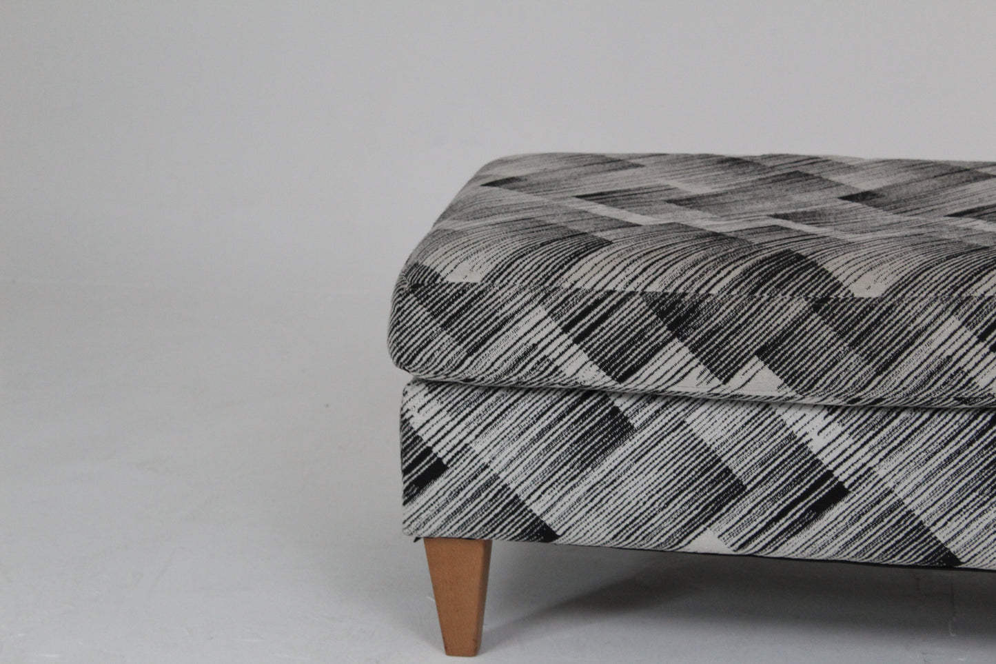 John Lewis Bailey II Footstool in a Bespoke Fabric Pattern