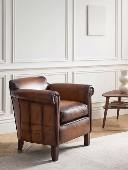 John Lewis Camford Leather Armchair, Buffalo Antique