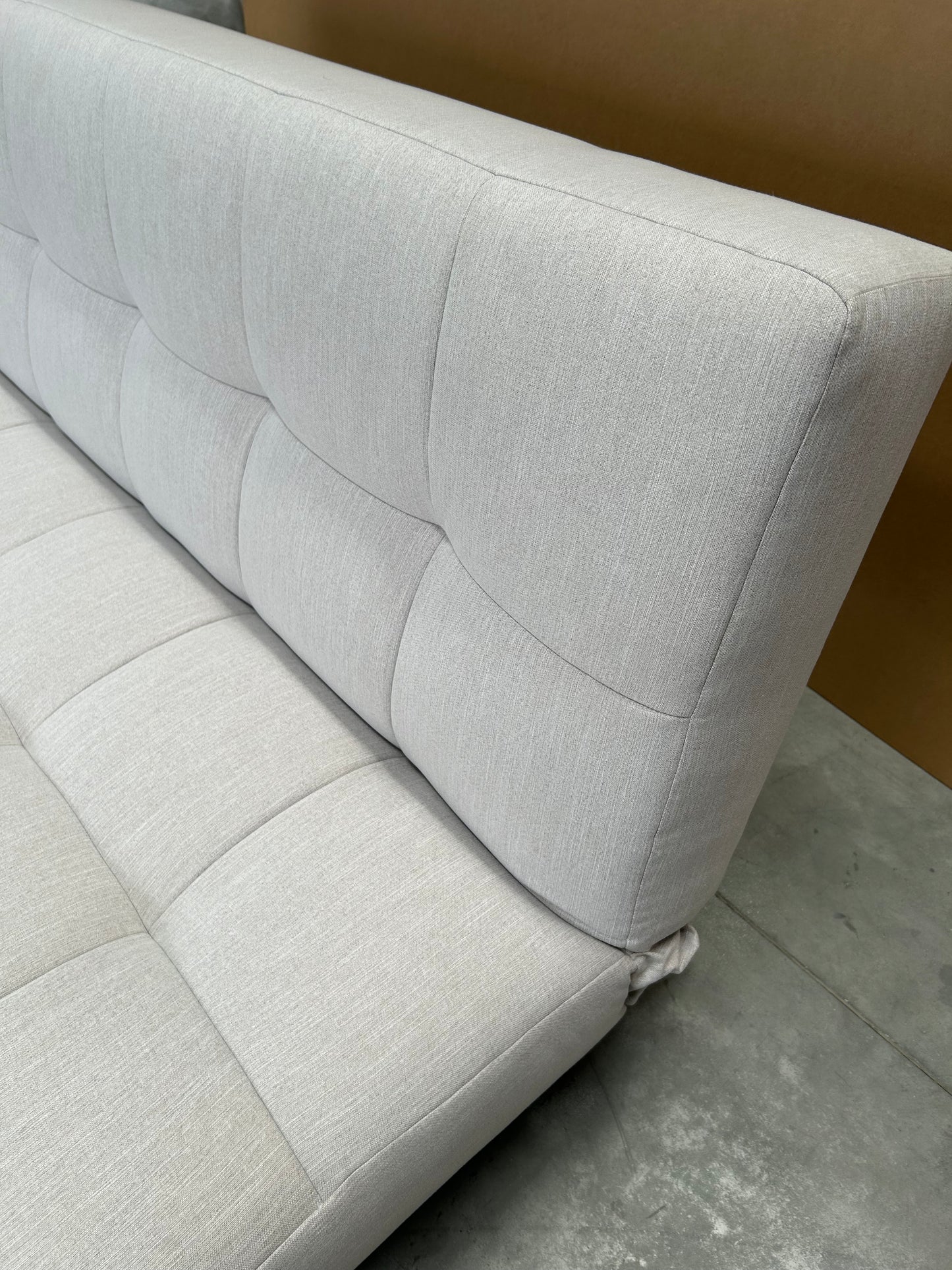 John Lewis Linear Medium 2 Seater Sofa Bed, Light Leg, Topaz Natural