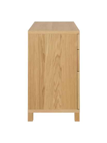 John Lewis Abacus 3-Drawer Wide Filing Chest, FSC-Certified (Oak Wood)