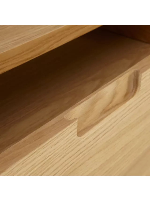 John Lewis Abacus 3-Drawer Wide Filing Chest, FSC-Certified (Oak Wood)