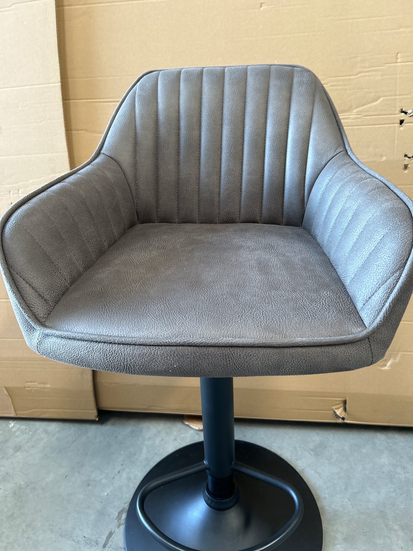 Brooks II Gas Lift Adjustable Bar Stool, Single, Mocha