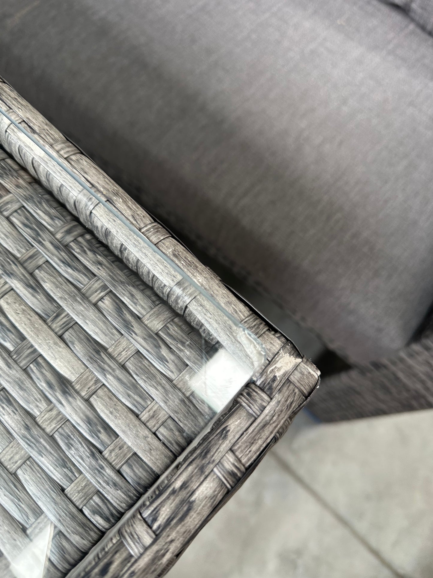 John Lewis Alora Cube 6-Seater Garden Dining Table, Sofas & Stools Set, Brown/Grey