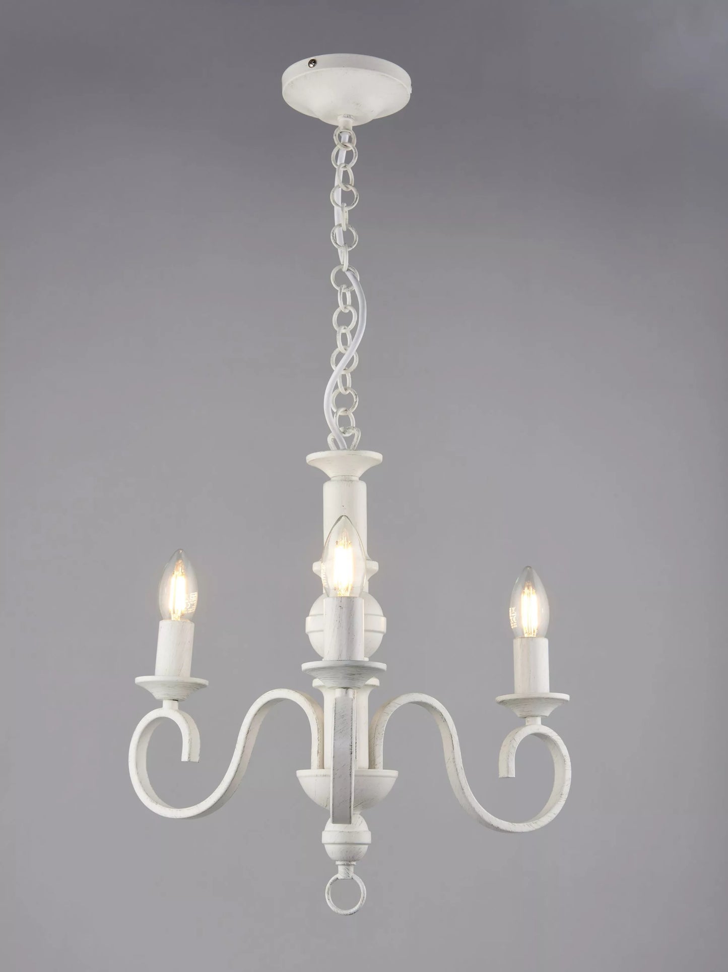 John Lewis Carlita 3 Arm Ceiling Light, White