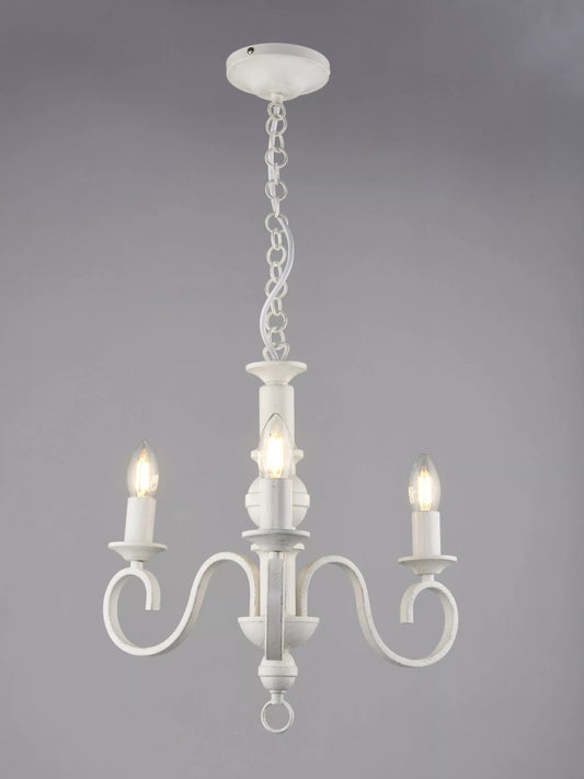 John Lewis Carlita 3 Arm Ceiling Light, White