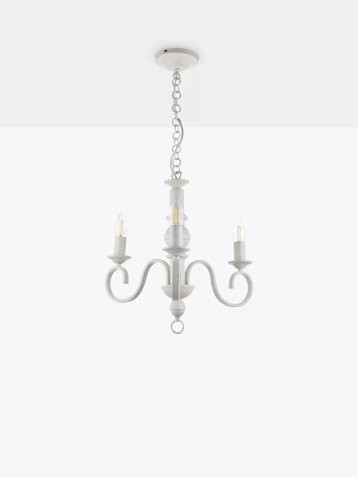 John Lewis Carlita 3 Arm Ceiling Light, White