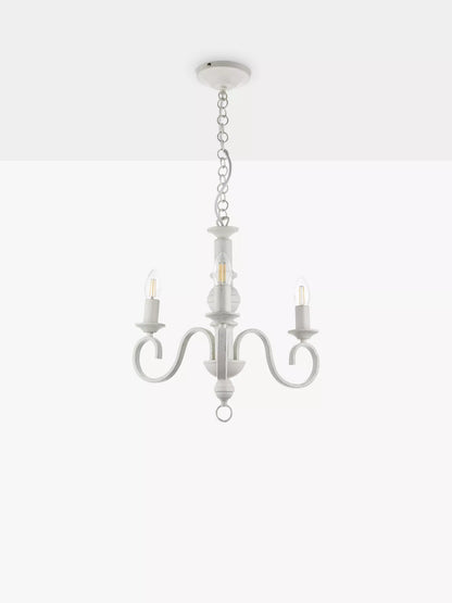 John Lewis Carlita 3 Arm Ceiling Light, White