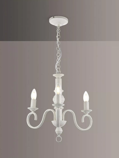 John Lewis Carlita 3 Arm Ceiling Light, White