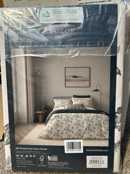 Bedeck of Belfast Arianne King Duvet Cover Set, Charcoal Grey