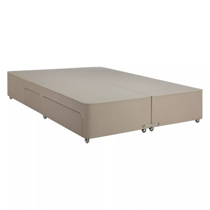 Tempur Ardennes Divan 180cm Super King 4 Drawers in Grey Tweed