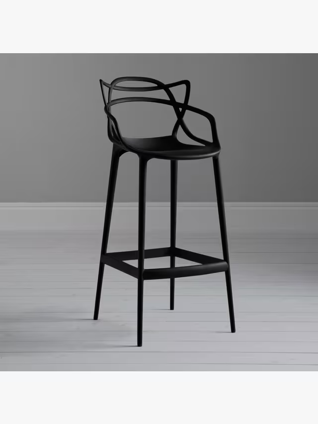 Kartell Philippe Starck for Kartell Masters Bar Stool, Black