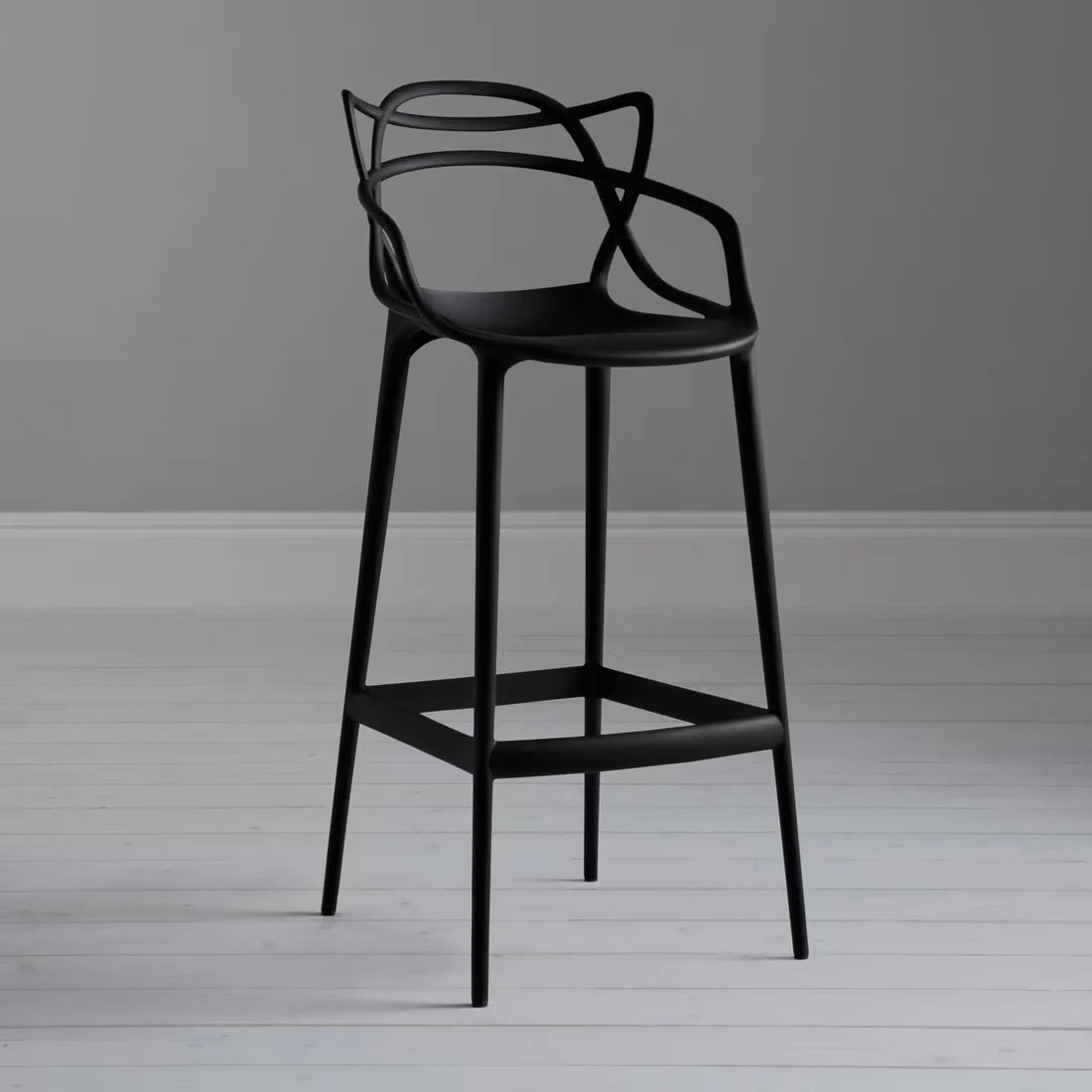 Kartell Philippe Starck for Kartell Masters Bar Stool, Black
