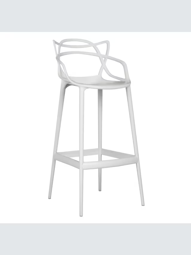 Kartell Philippe Starck for Kartell Masters Bar Stool, White
